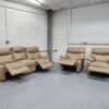 Harveys Leather 3 Piece Electric Recliner Suite - Image 2