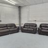 Dfs 3 2 and 1 Seater Black leather Sofa and Chair - Image 6