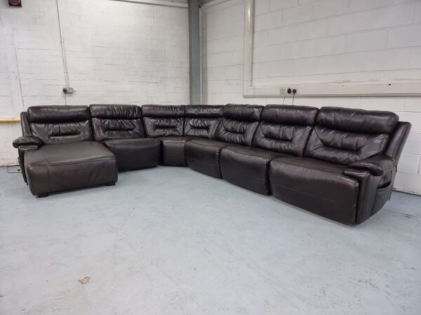 Dfs Chaise Leather Recliner Corner Sofa - Image 3