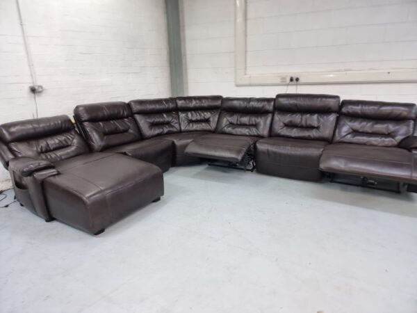 Dfs Chaise Leather Recliner Corner Sofa - Image 4