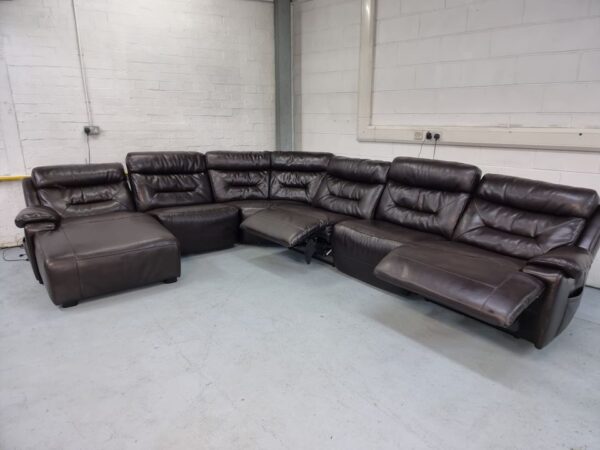 Dfs Chaise Leather Recliner Corner Sofa - Image 5