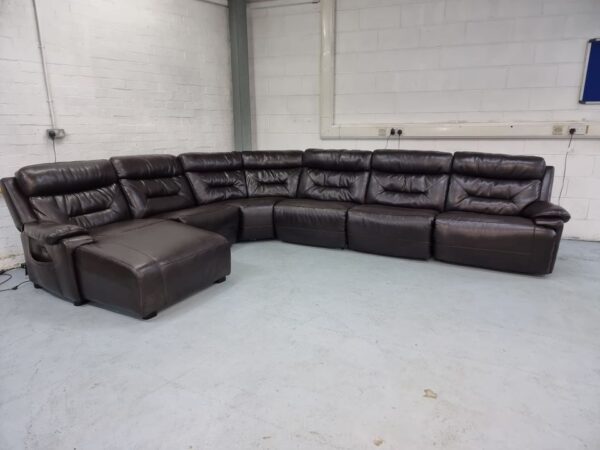Dfs Chaise Leather Recliner Corner Sofa - Image 6