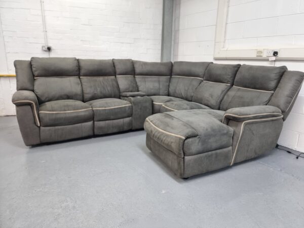 Harvey’s Grey Corner Recliner Sofa - Image 2