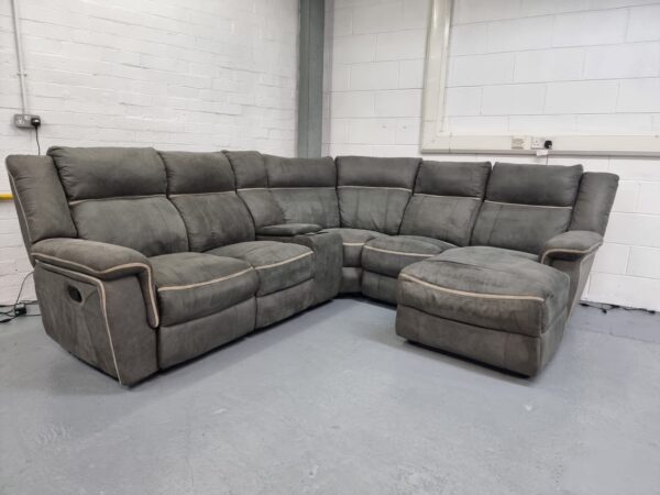 Harvey’s Grey Corner Recliner Sofa