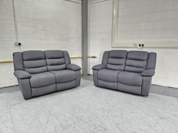 2 Seaters Grey Recliner Sofas