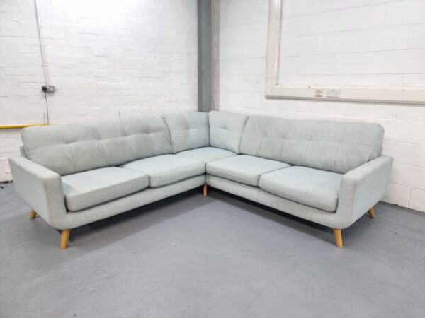 John Lewis Duck Egg Blue Corner Sofa