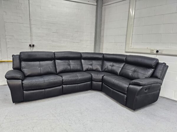 Scs Black Leather Corner Recliner Sofa