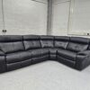 Scs Black Leather Corner Recliner Sofa - Image 4