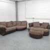 Brown Sofa and Love Seat