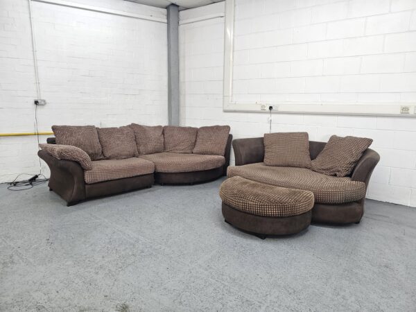 Brown Sofa and Love Seat - Image 3