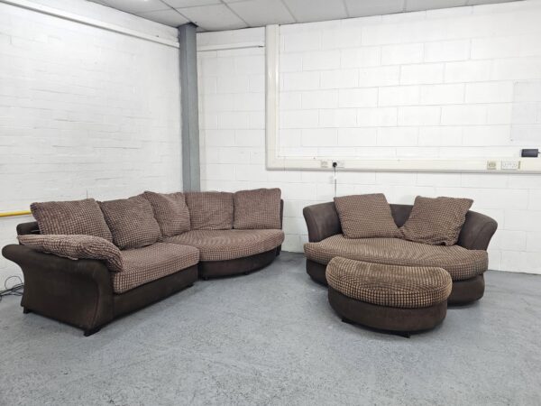 Brown Sofa and Love Seat - Image 2