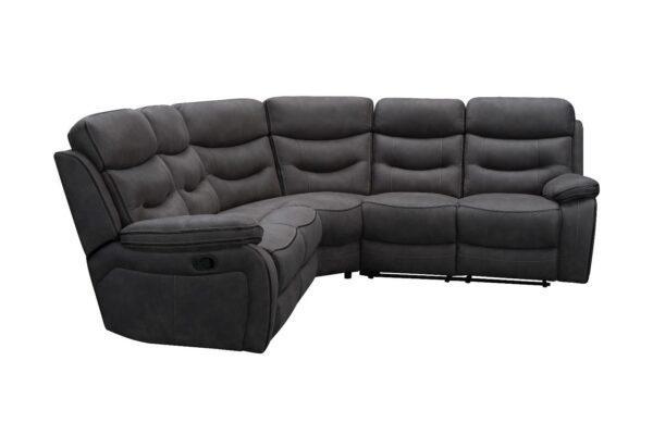 Dfs Mckinley Dark Grey Suede Corner Sofa - Image 3