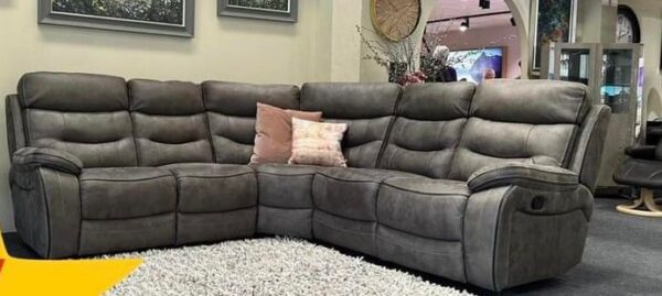 Dfs Mckinley Dark Grey Suede Corner Sofa