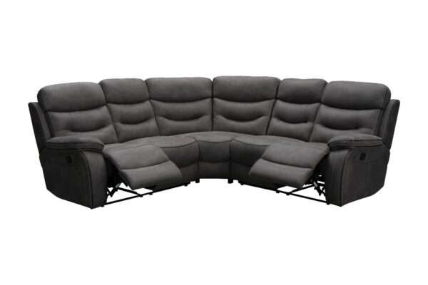 Dfs Mckinley Dark Grey Suede Corner Sofa - Image 5