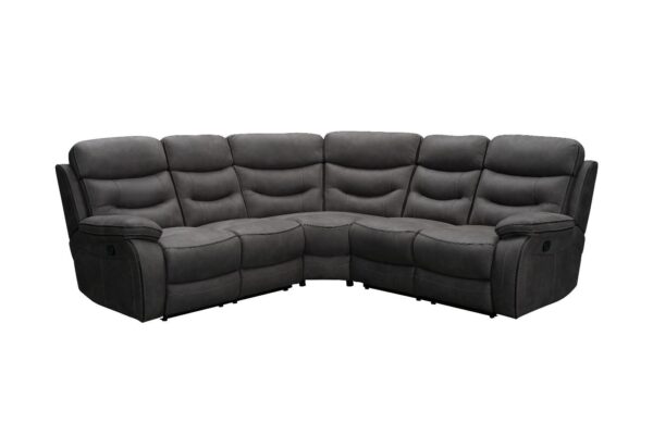Dfs Mckinley Dark Grey Suede Corner Sofa - Image 4