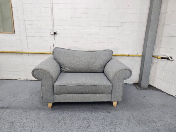 Grey Fabric Love Seat