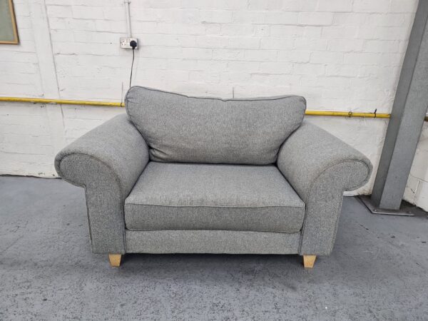 Grey Fabric Love Seat - Image 3