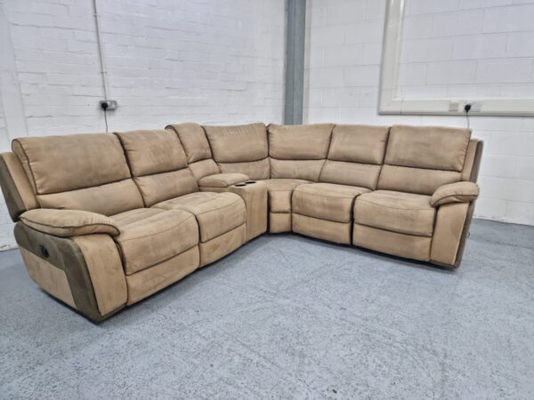 Harvey’s Suede Modular Electric Recliner Corner Sofa - Image 3