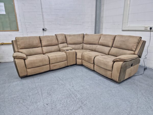 Harvey’s Suede Modular Electric Recliner Corner Sofa - Image 2