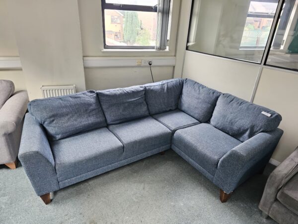 Sofology Blue Fabric Corner Sofa
