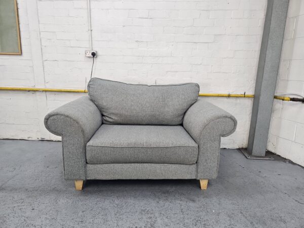 Grey Fabric Love Seat - Image 2