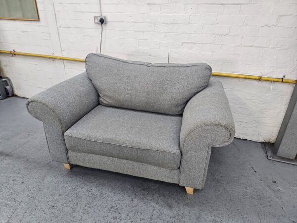 Grey Fabric Love Seat - Image 4