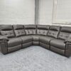 Lazyboy Grey Leather Corner Sofa