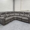 Lazyboy Grey Leather Corner Sofa - Image 2