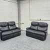 G Plan Black Leather 2 Seaters Sofas - Image 3