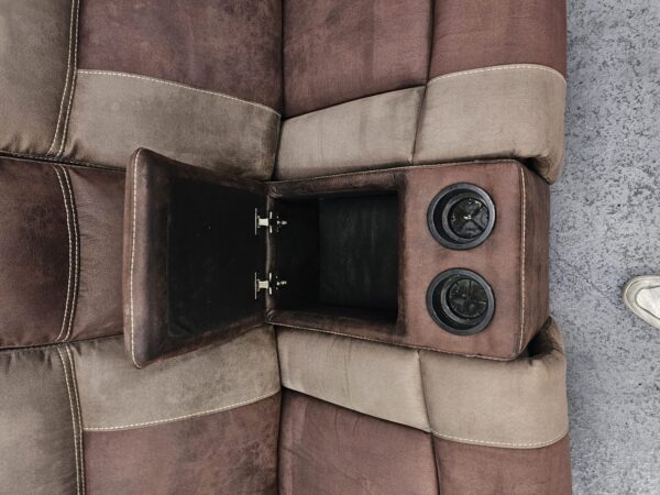 Scs Berkeley 3 and 2 Seater Manual Recliner Sofas with Storage and Cup Holders - Image 7