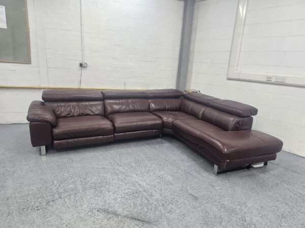 Sofology Leather Corner Sofa Electric Recliner with Adjustable Headrests - Image 6