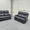 G Plan Black Leather 2 Seaters Sofas - Image 4