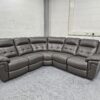 Lazyboy Grey Leather Corner Sofa - Image 3