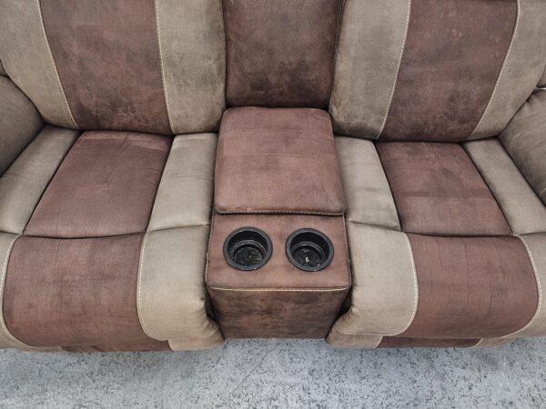 Scs Berkeley 3 and 2 Seater Manual Recliner Sofas with Storage and Cup Holders - Image 6
