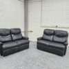 G Plan Black Leather 2 Seaters Sofas - Image 5