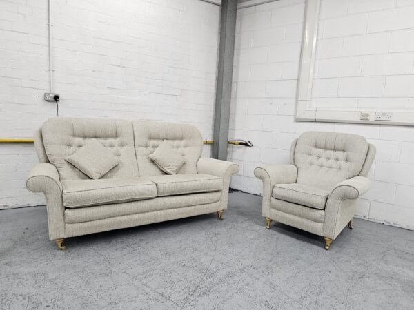 Dfs Oat Wingback Fabric 2 and 1 Seater Sofa and Chair
