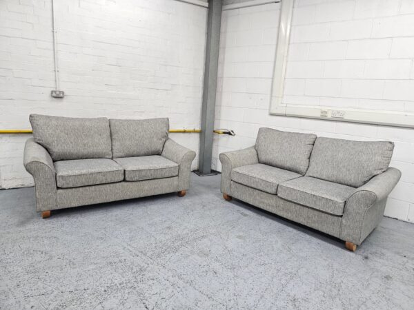 Scs Grey Fabric 2 Seater Sofas - Image 5