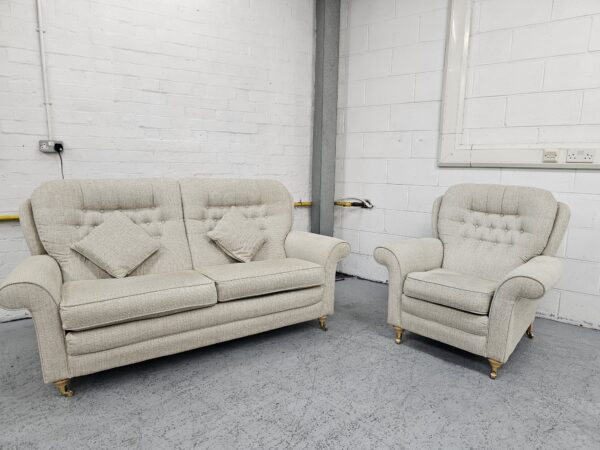 Dfs Oat Wingback Fabric 2 and 1 Seater Sofa and Chair - Image 3