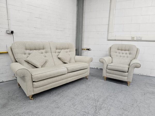 Dfs Oat Wingback Fabric 2 and 1 Seater Sofa and Chair - Image 2