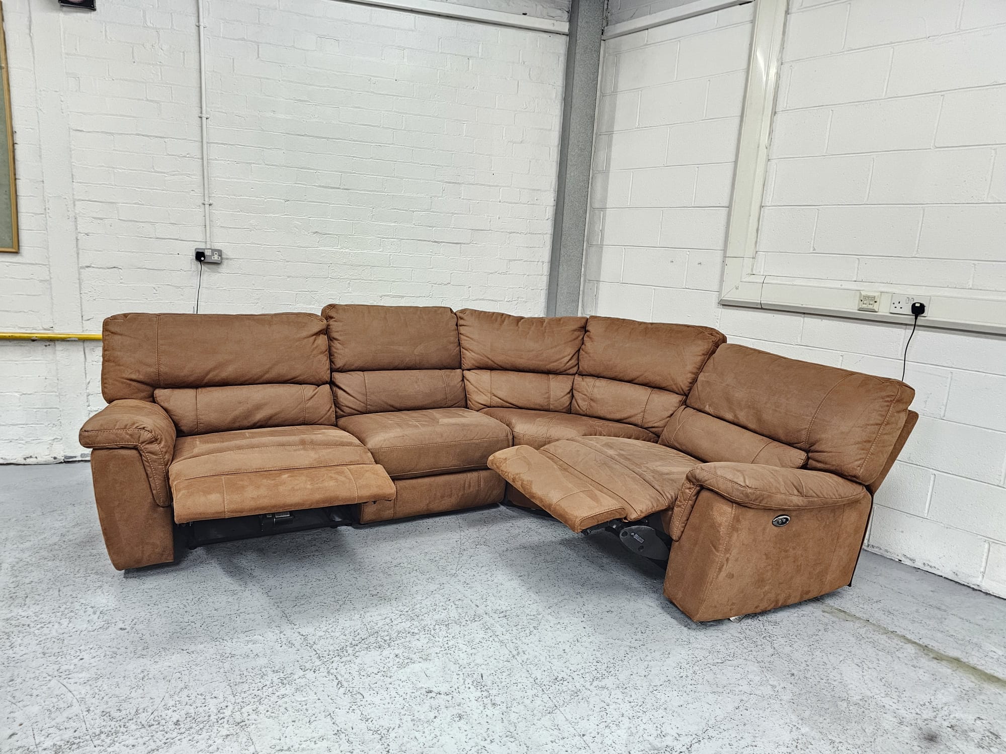 Dfs tan leather corner sofa discount
