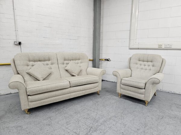 Dfs Oat Wingback Fabric 2 and 1 Seater Sofa and Chair - Image 4