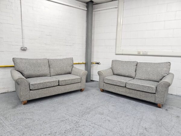 Scs Grey Fabric 2 Seater Sofas - Image 4