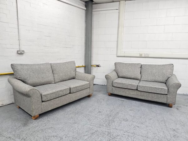 Scs Grey Fabric 2 Seater Sofas - Image 3
