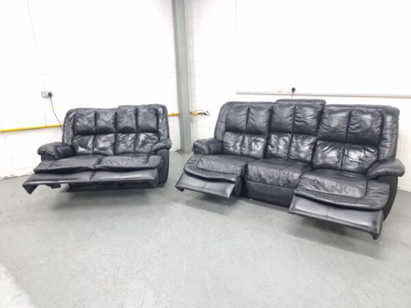 Dfs Full Leather High Back 3 and 2 Seater Electric Recliner Sofas - Image 6
