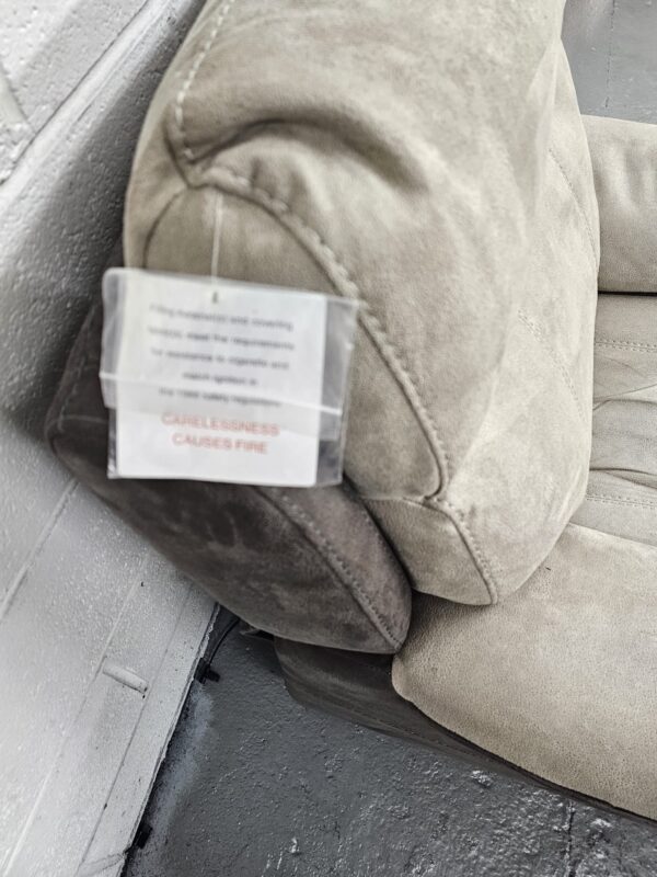 Dfs Two-Tone Grey 3 and 1 Seater Recliner Sofa and Chair - Image 7