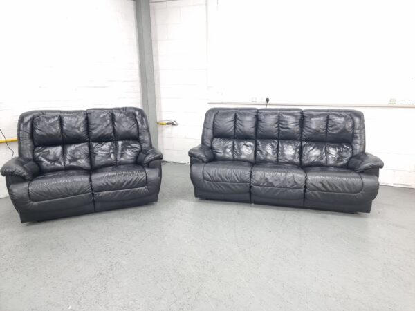 Dfs Full Leather High Back 3 and 2 Seater Electric Recliner Sofas
