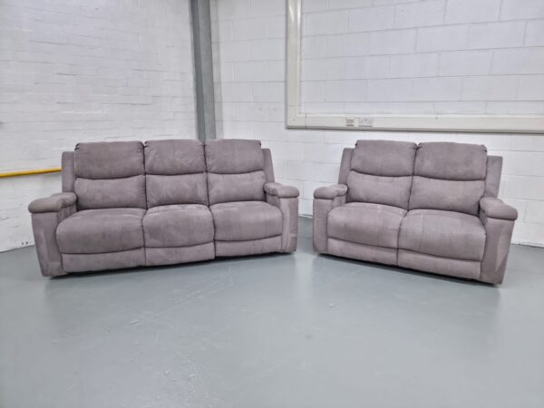 Fabric 3 and 2 Seater Manual Recliner Sofas
