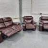 Dfs Leather 3 Piece Suite Recliner Sofa and Chairs - Image 6