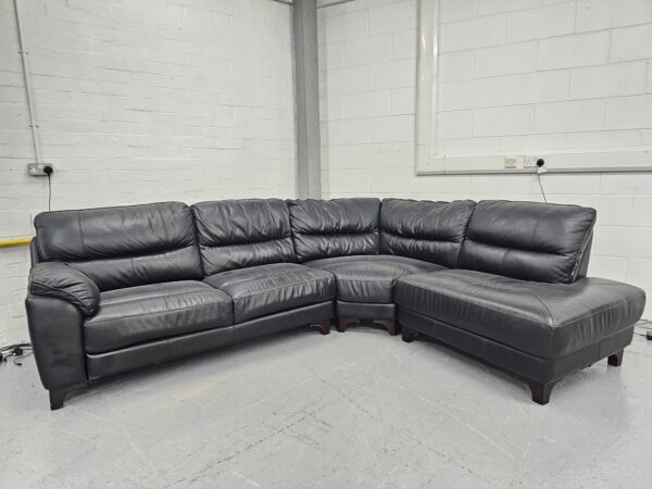 Scs Black Leather Corner Sofa
