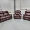 Dfs Leather 3 Piece Suite Recliner Sofa and Chairs